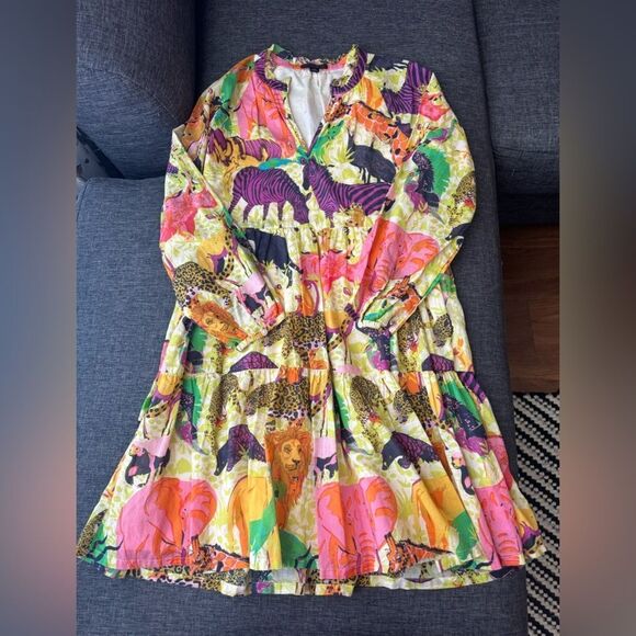 J Crew Tiered Popover Dress in Ratti
Safari Print - Picture 7 of 15